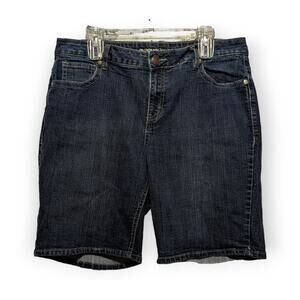 Avenue Denim Plus Size Womens Dark Wash Jean Bermuda Shorts 16